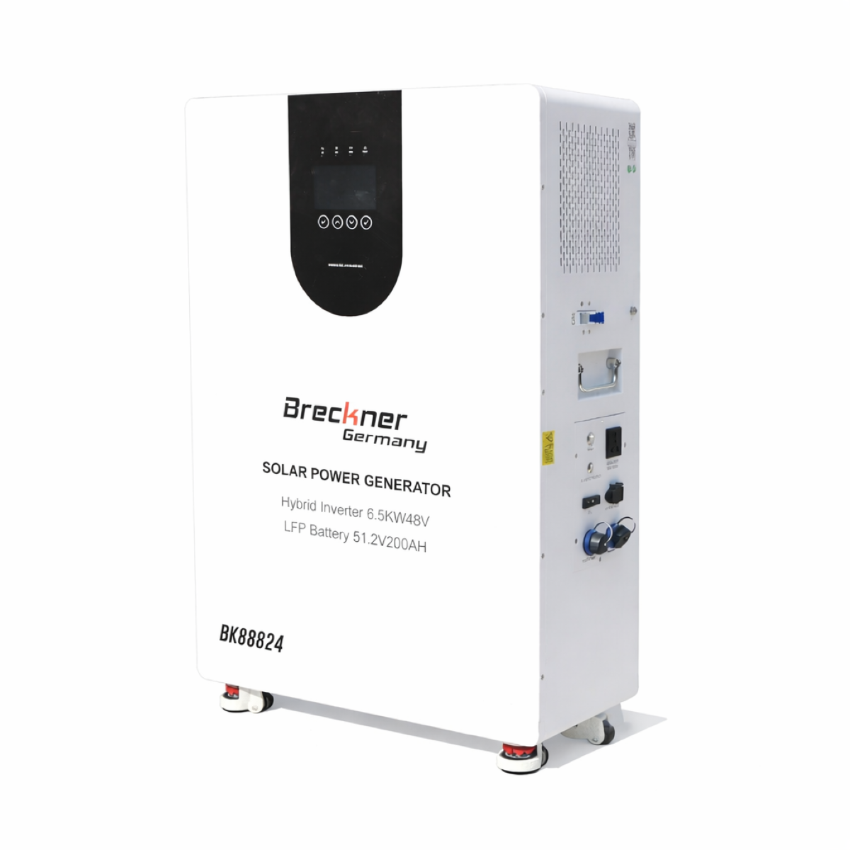 Sistem solar fotovoltaic All-in-One cu invertor hibrid 6.5kW, 48V ON/OFF GRID monofazic, baterie integrata 10.24kWh Li-ion 51.2V 200Ah Breckner Germany