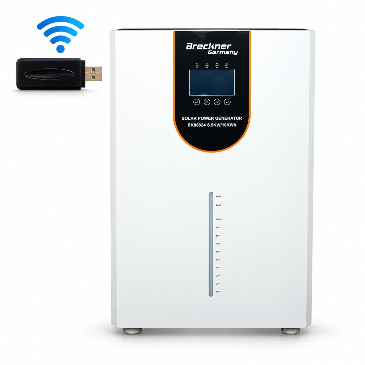 Sistem solar fotovoltaic All-in-One cu invertor hibrid 6.5kW, 48V OFF GRID monofazic, baterie integrata 10kWh LiFePO4 51.2V 200Ah, modul Wi-Fi inclus Breckner Germany