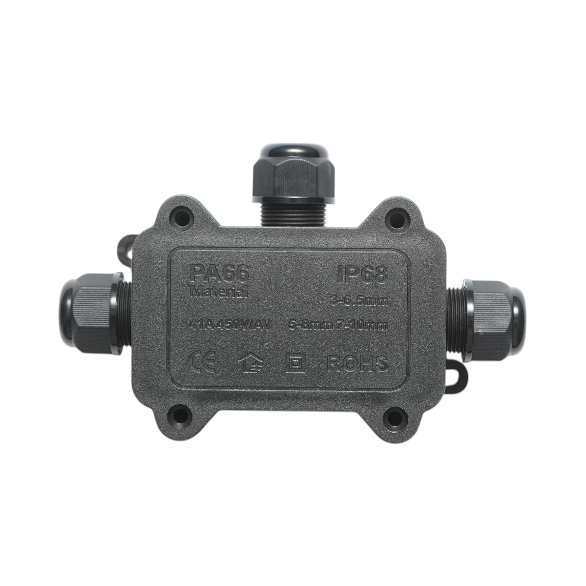 Doza derivatie etansa cu presetupe 41A 450V AC, 3 intrari 3-10mm IP68 Longroad - imagine 2