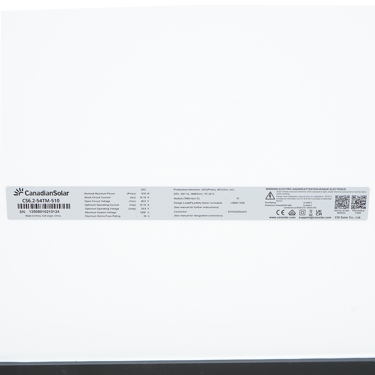 Panou solar fotovoltaic 510W Canadian Solar CS6.2-54TM-510 monocristalin N-Type TOPCon 1961x1134x30mm - imagine 8