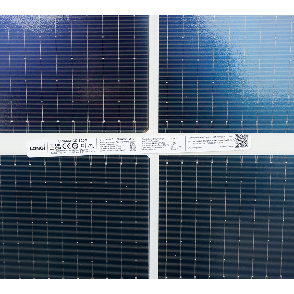 Panou solar fotovoltaic bifacial 620W LONGi LR8-66HGD-620M monocristalin HPDC 2382x1134x30mm - imagine 6