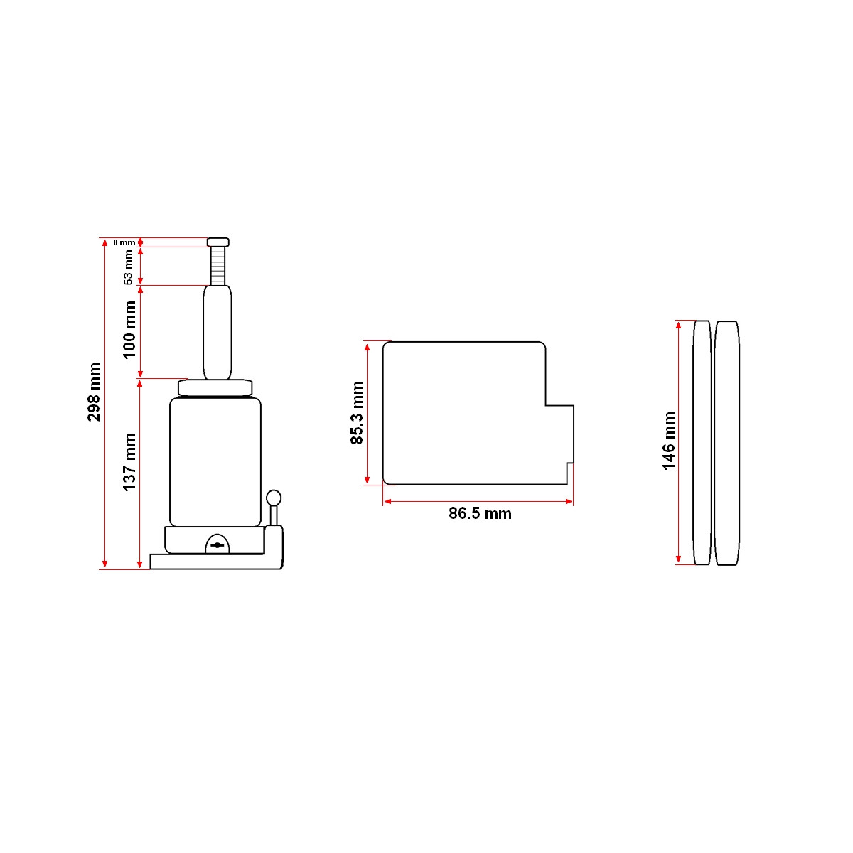 Cric hidraulic 2 tone 145mm - imagine 9