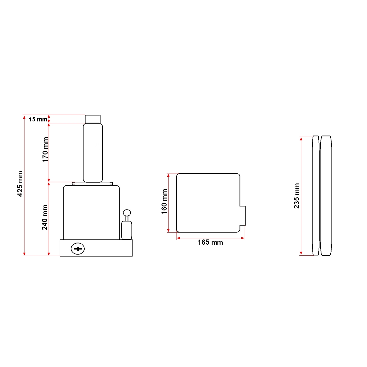 Cric hidraulic 32 tone 255 mm - imagine 8
