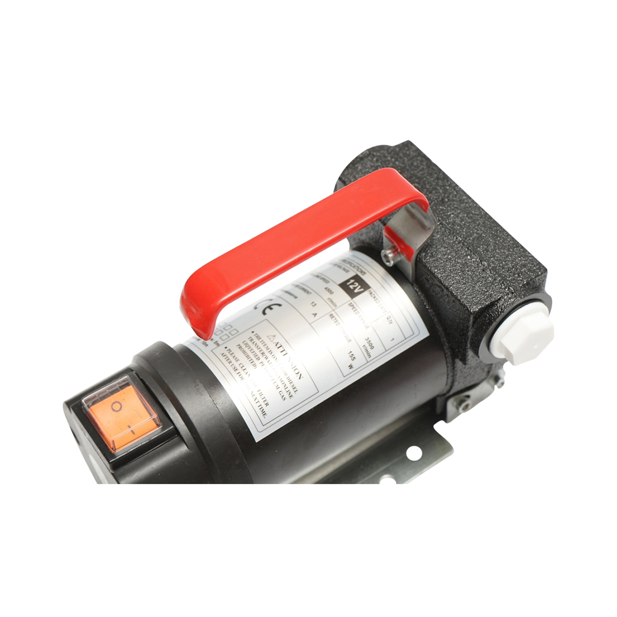 Kit pompa transfer motorina 12V cu furtun aspiratie 1,5m, furtun transfer 4m si pistol  Breckner Germany  - imagine 4