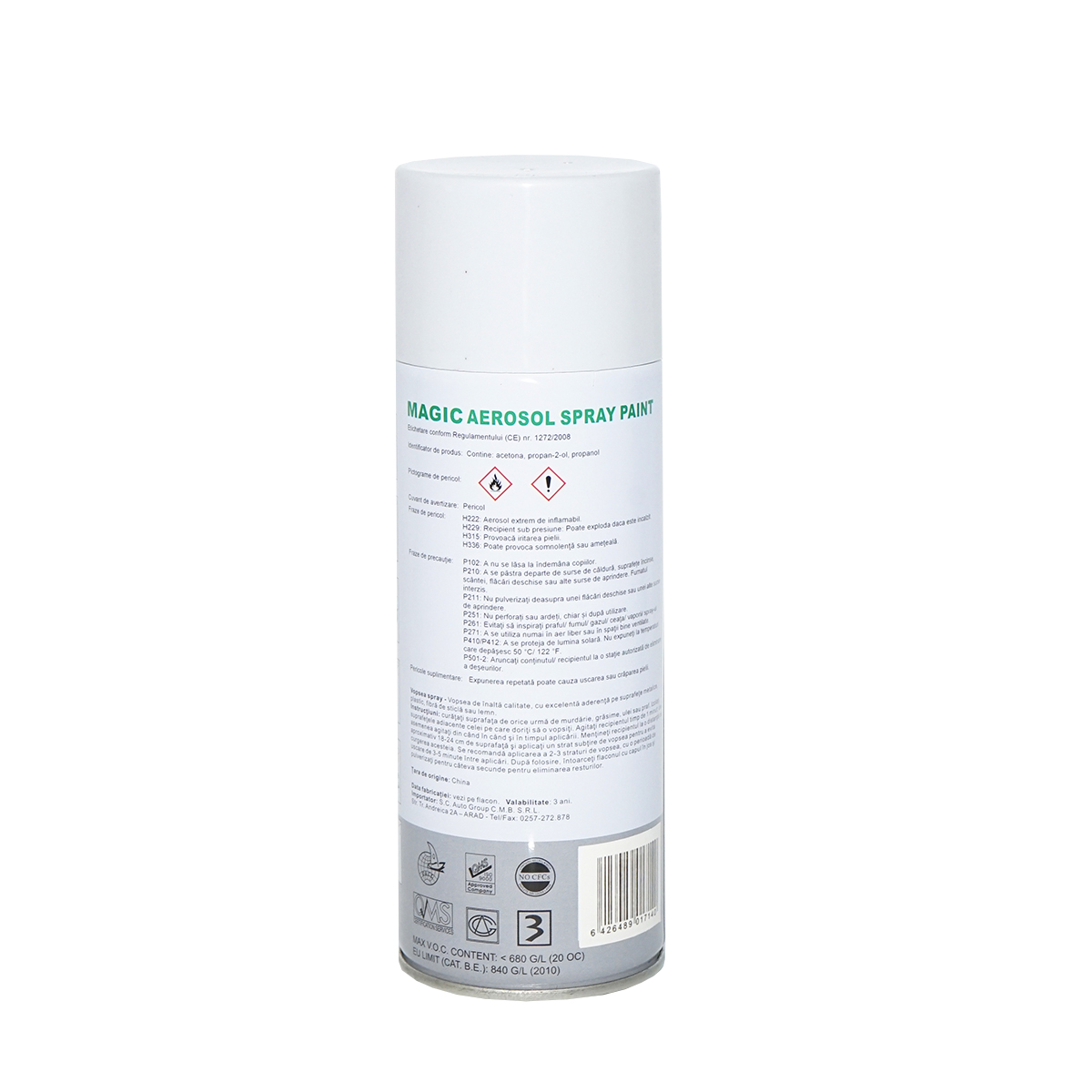 Spray vopsea MAGIC alb mat 007 400ml - imagine 3