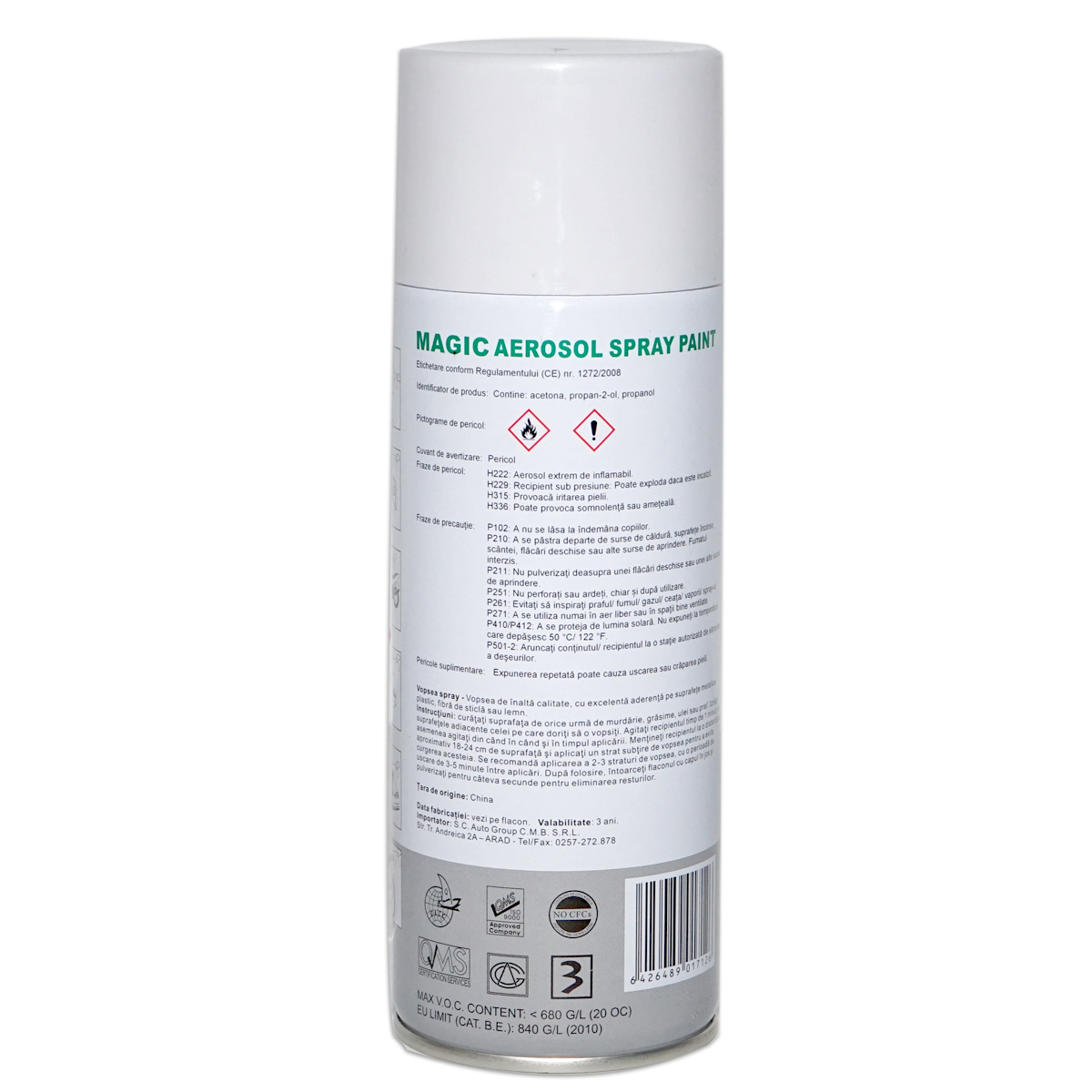 Spray vopsea Magic alb boreal - nova 450 ml - imagine 3