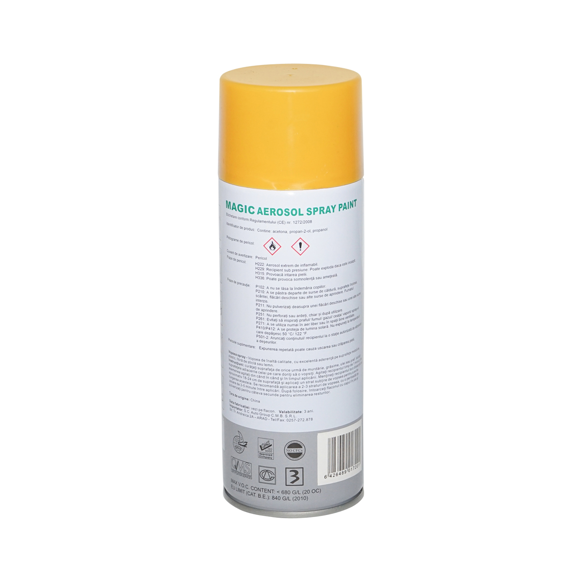 Spray vopsea Magic galben taxi 440 450 ml - imagine 3