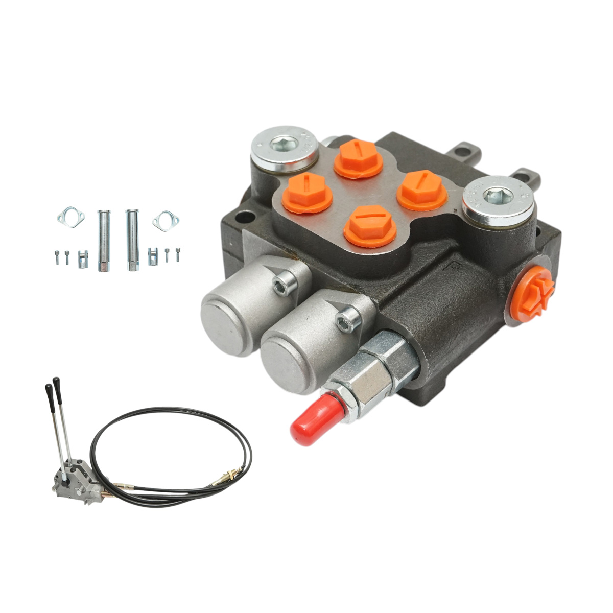 Distribuitor hidraulic cu 2 manete, lungime cablu 2m, presiune 250 bar, debit 40L/min Breckner Germany - imagine 3