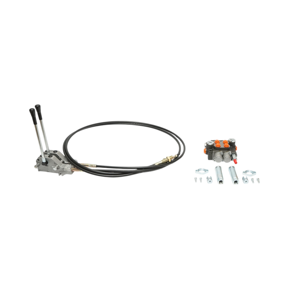 Distribuitor hidraulic cu 2 manete, lungime cablu 2m, presiune 250 bar, debit 40L/min Breckner Germany - imagine 2