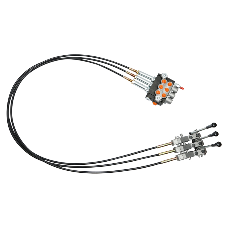 Distribuitor hidraulic cu 3 manete, lungime cablu 2m presiune 250 bar debit 40L/min Breckner Germany - imagine 3