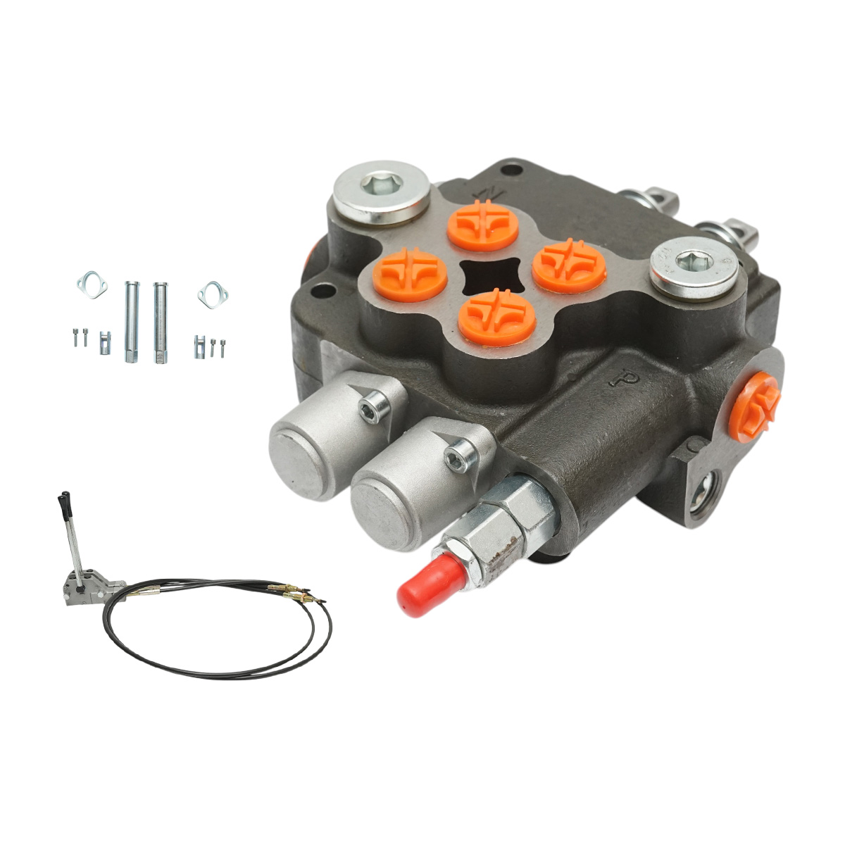 Distribuitor hidraulic cu 2 manete, lungime cablu 2m, presiune 250 bar, debit 80L/min Breckner Germany - imagine 3