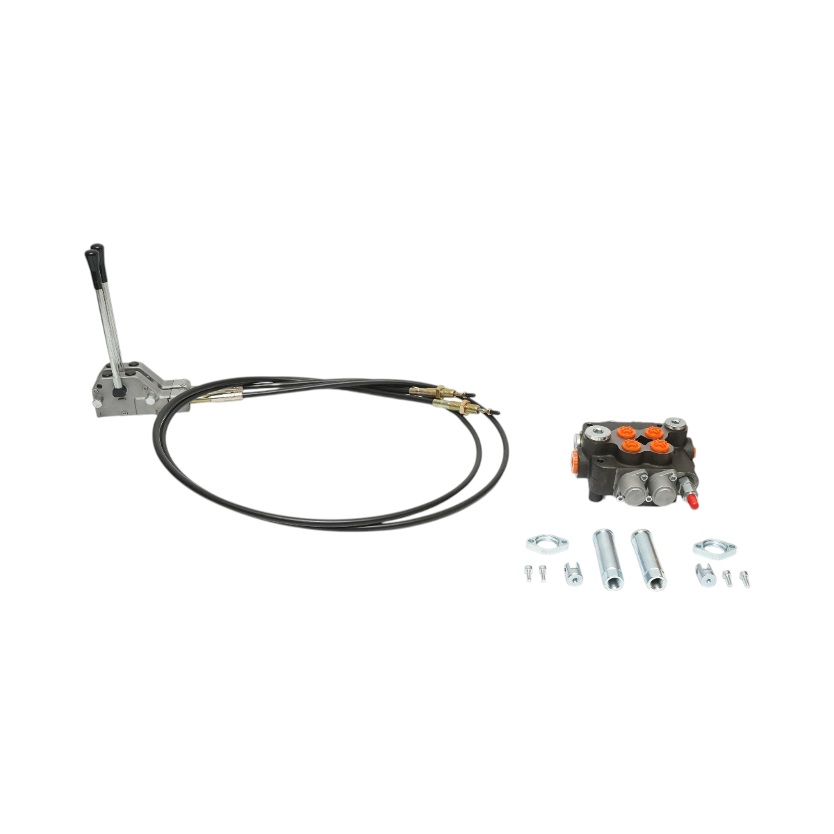 Distribuitor hidraulic cu 2 manete, lungime cablu 2m, presiune 250 bar, debit 80L/min Breckner Germany - imagine 2