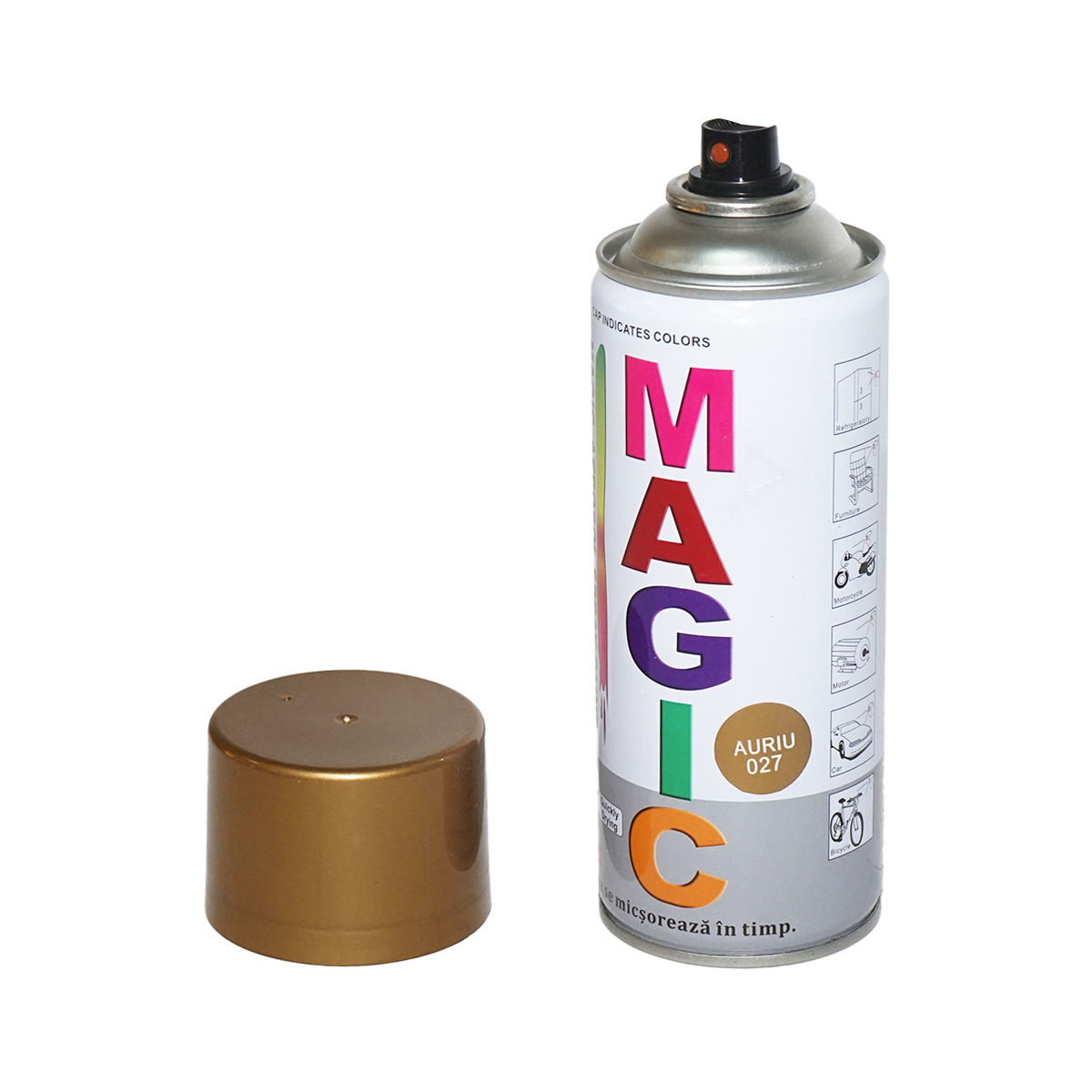Spray vopsea Magic auriu metalizat 027 450 ml - imagine 2