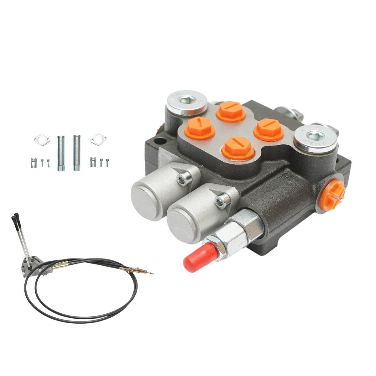 Distribuitor hidraulic cu 2 manete, lungime cablu 2.5m, presiune 250 bar, debit 40L/min Breckner Germany - imagine 3