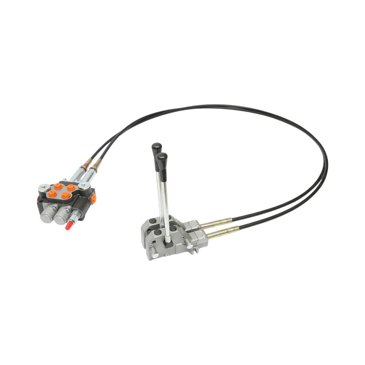 Distribuitor hidraulic cu 2 manete, lungime cablu 2.5m, presiune 250 bar, debit 40L/min Breckner Germany