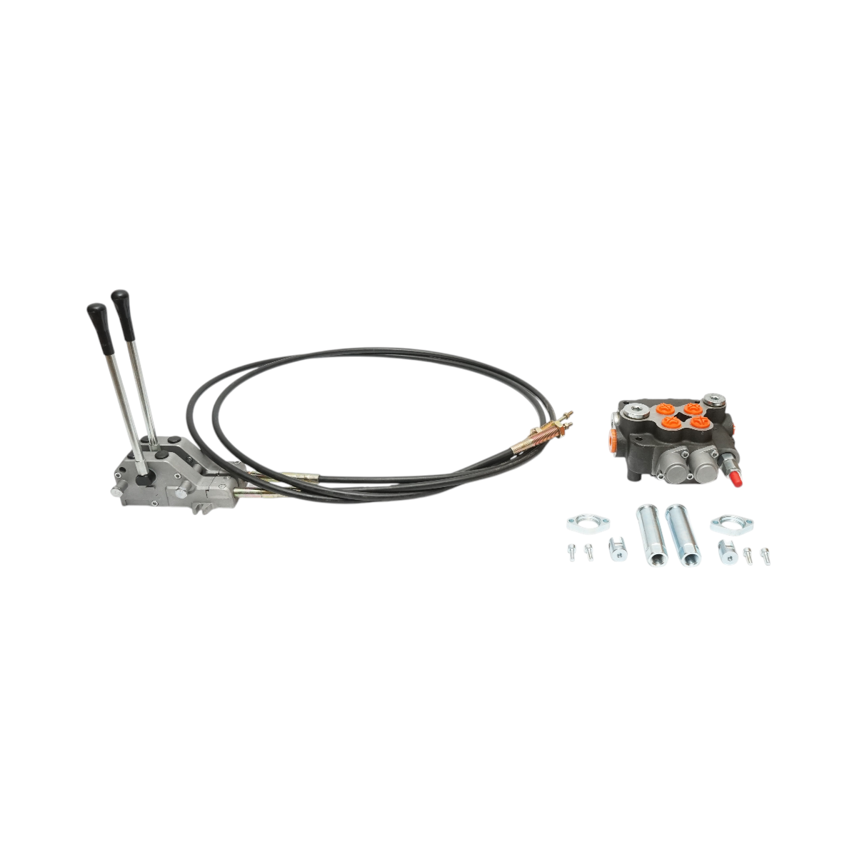 Distribuitor hidraulic cu 2 manete, lungime cablu 2.5m, presiune 250 bar, debit 80L/min Breckner Germany - imagine 2