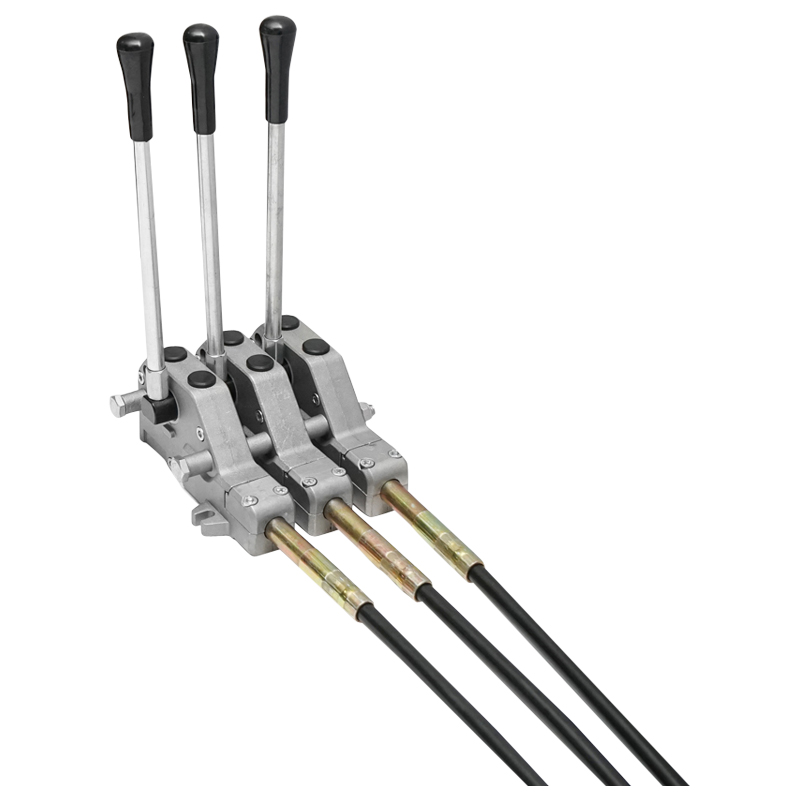 Distribuitor hidraulic cu 3 manete, lungime cablu 2.5m presiune 250 bar debit 80L/min Breckner Germany - imagine 6