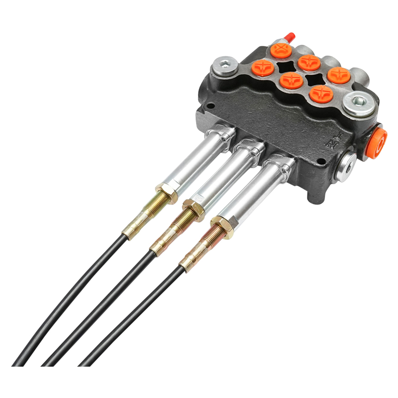 Distribuitor hidraulic cu 3 manete, lungime cablu 2.5m presiune 250 bar debit 80L/min Breckner Germany - imagine 5