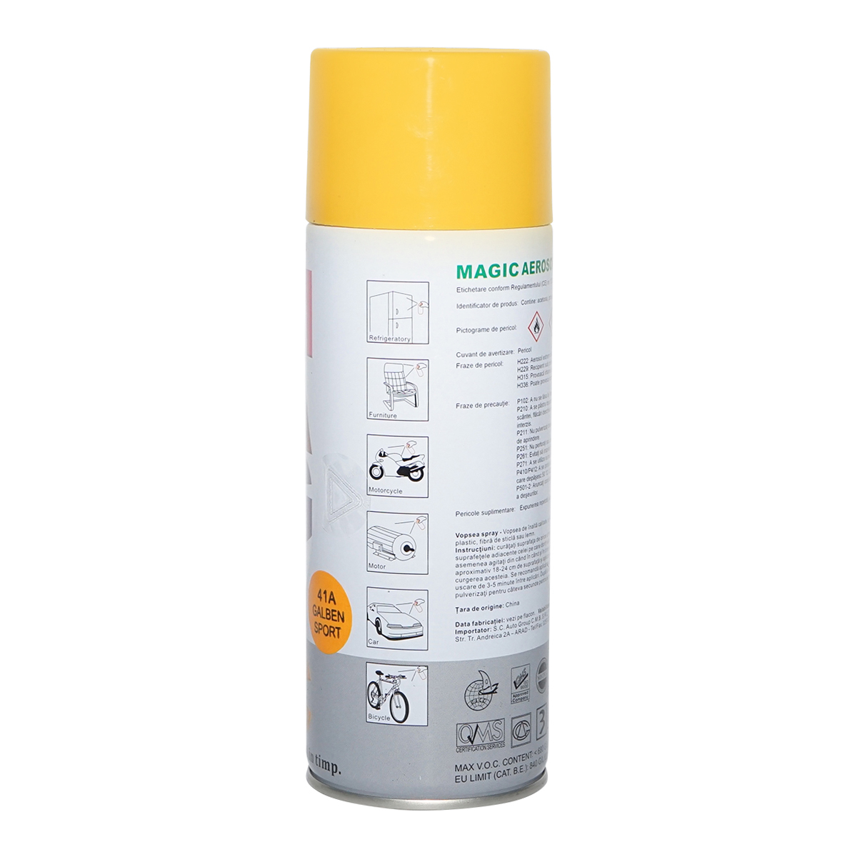 Spray vopsea Magic galben sport 41A 400 ml - imagine 2