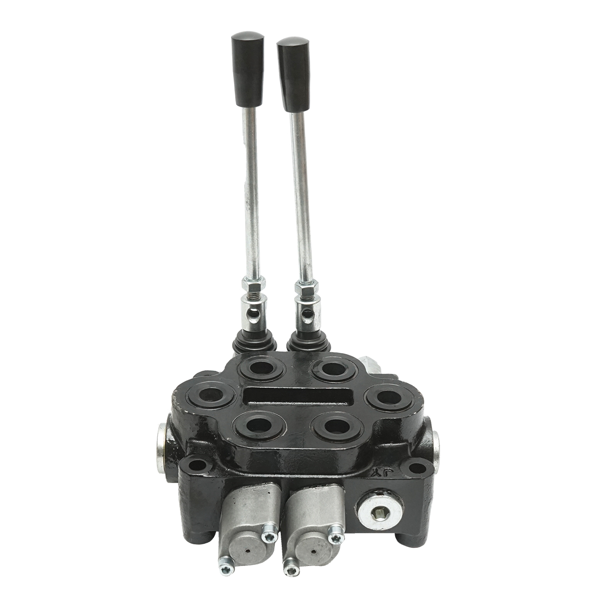 Distribuitor hidraulic cu 2 manete 150 Bar, debit 80L/min M22x1.5mm pentru Tractor Forestier si Graifer - imagine 6