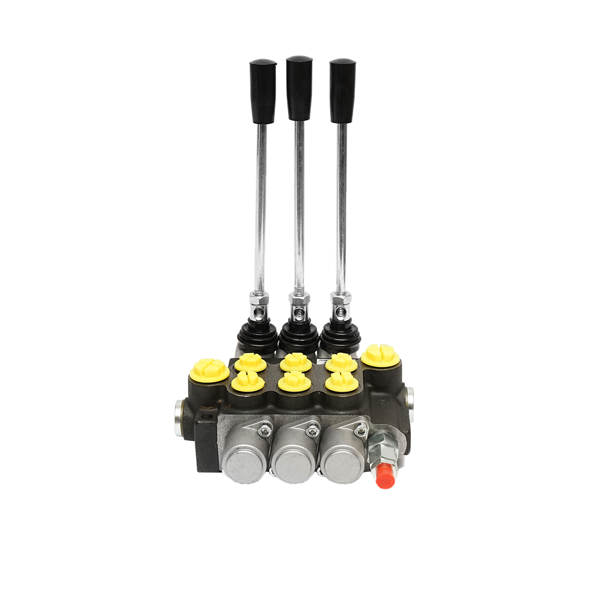 Distribuitor hidraulic cu 3 manete debit 40L/min cu levier si reductie incluse -15 /+80 Breckner Germany - imagine 3