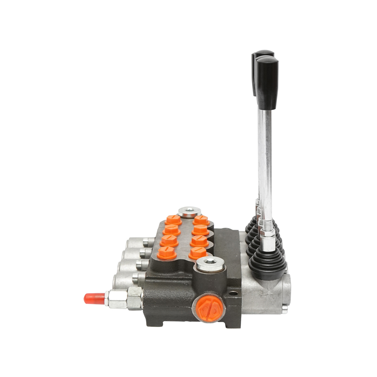 Distribuitor hidraulic cu 4 manete debit 40L/min cu levier inclus -15 /+80 Breckner Germany - imagine 2