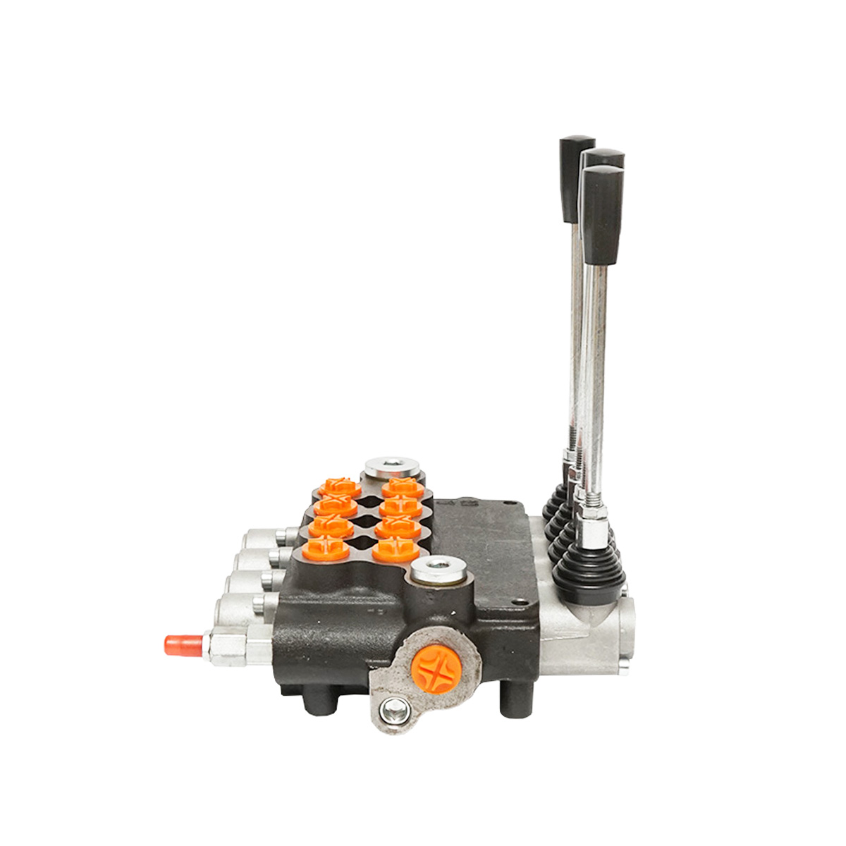 Distribuitor hidraulic cu 4 manete debit 80L/min cu levier si reductie inclusa -15 /+80 Breckner Germany - imagine 2