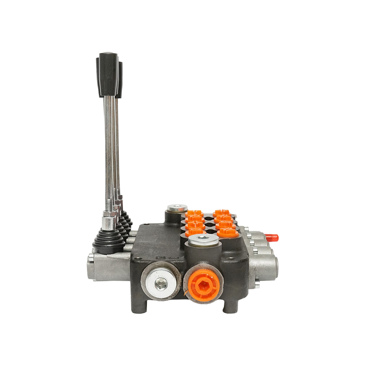 Distribuitor hidraulic cu 4 manete debit 80L/min cu levier si reductie inclusa -15 /+80 Breckner Germany - imagine 3