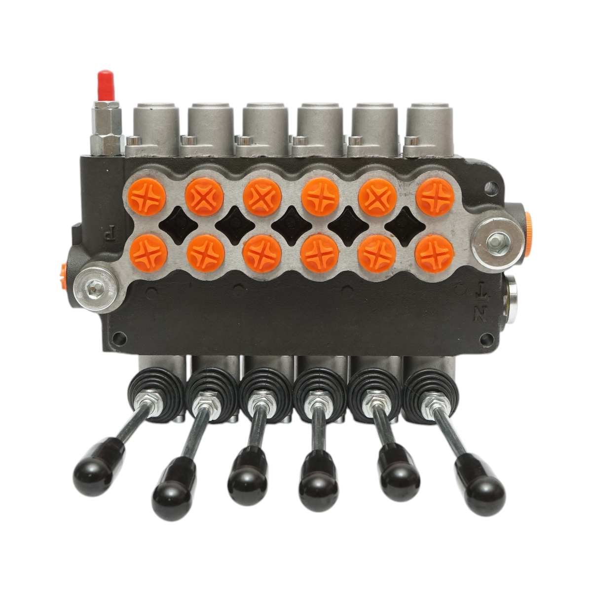 Distribuitor hidraulic cu 6 manete incluse debit 80L/min, 15 /+80 Breckner Germany - imagine 7
