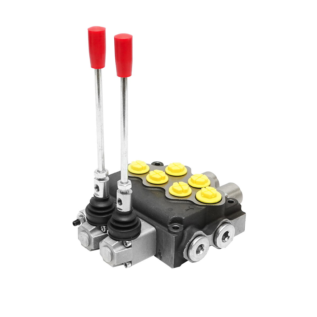 Distribuitor hidraulic cu 2 manete supapa de siguranta SD11 debit 80L/min levier si reductie -15 /+80 Breckner Germany - imagine 2