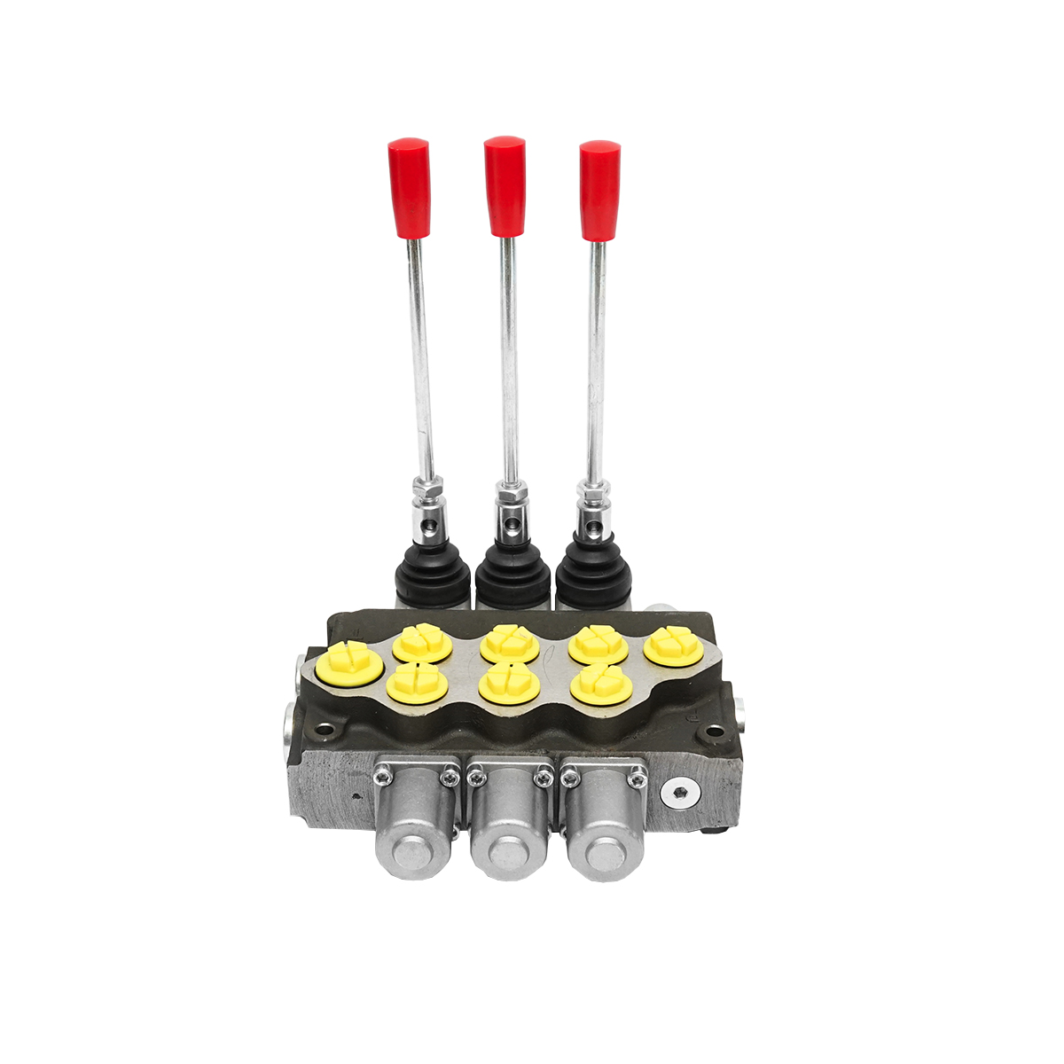 Distribuitor hidraulic cu 3 manete supapa de siguranta SD11 debit 80L/min levier si reductie -15 /+80 Breckner Germany - imagine 3