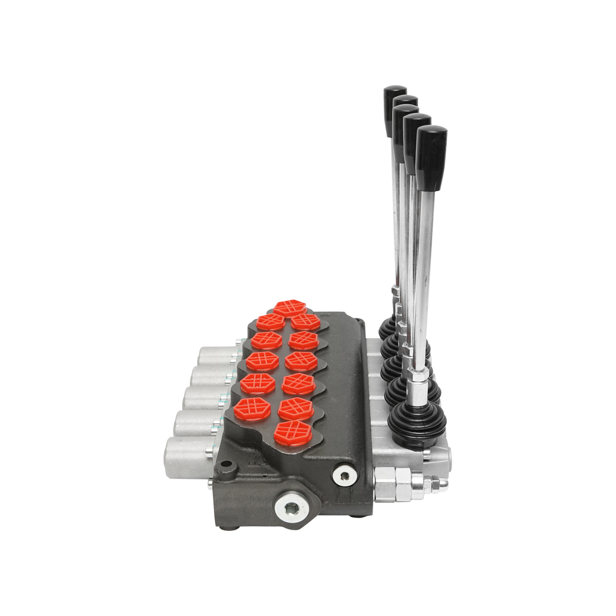 Distribuitor hidraulic cu 5 manete supapa de siguranta SD11 debit 80L/min levier si reductie -15 /+80 Breckner Germany - imagine 2