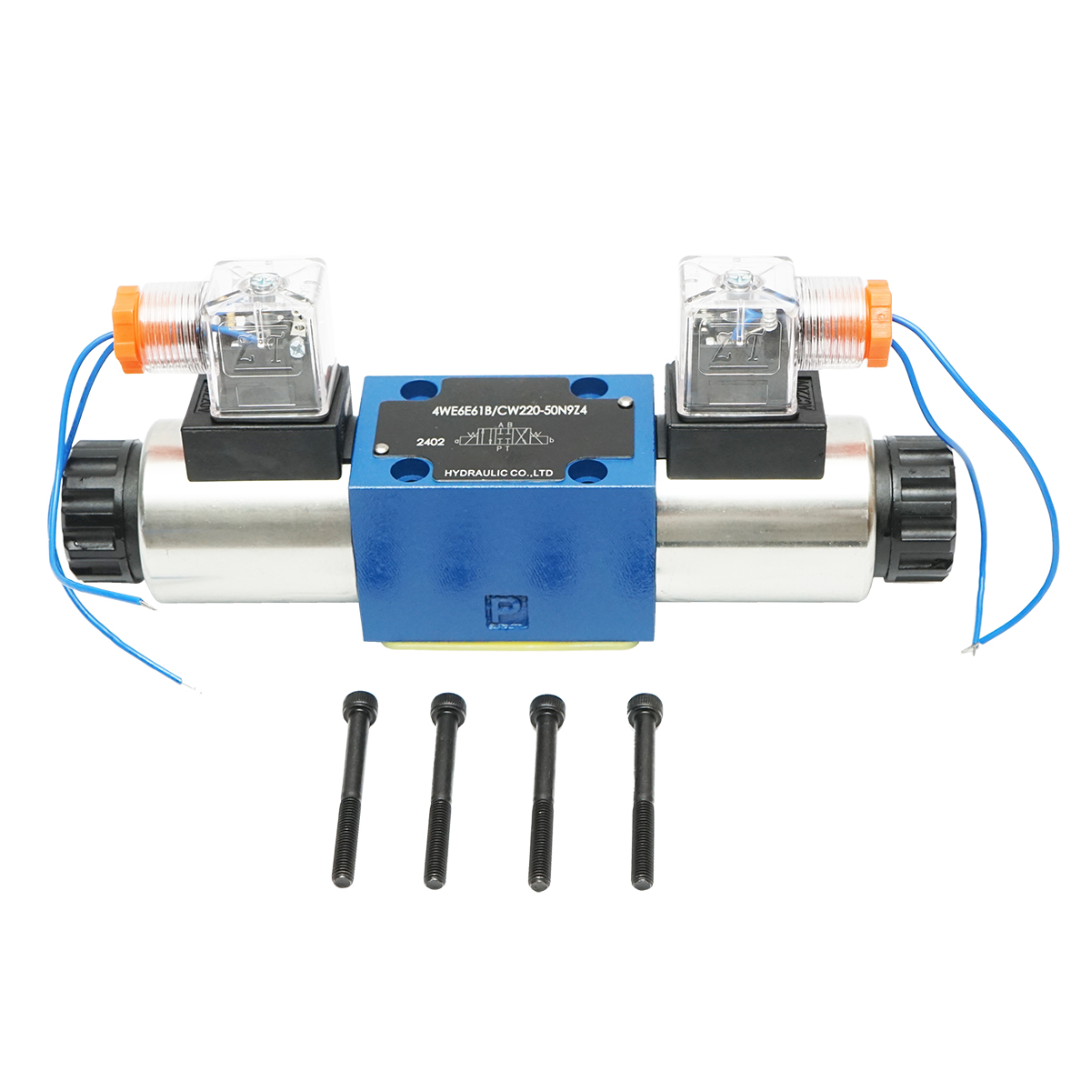 Electrovalva directionala AC220V pentru 6 cai control debit instalatii hidraulice HDQX2206E 4WE6E61B CW220-50N9Z4 - imagine 2