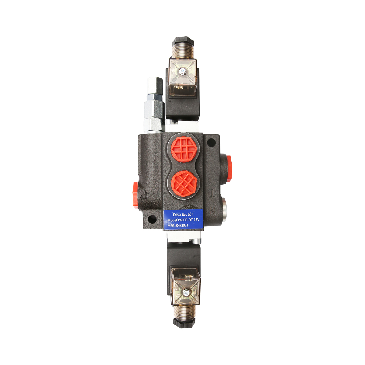 Distribuitor hidraulic P40 electromagnetic cu 1 cale, 12V Breckner Germany