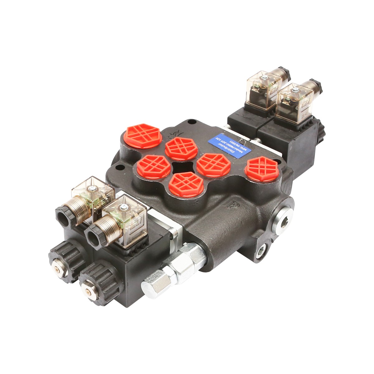 Distribuitor hidraulic P80 electromagnetic cu 2 cai, 12V Breckner Germany - imagine 3