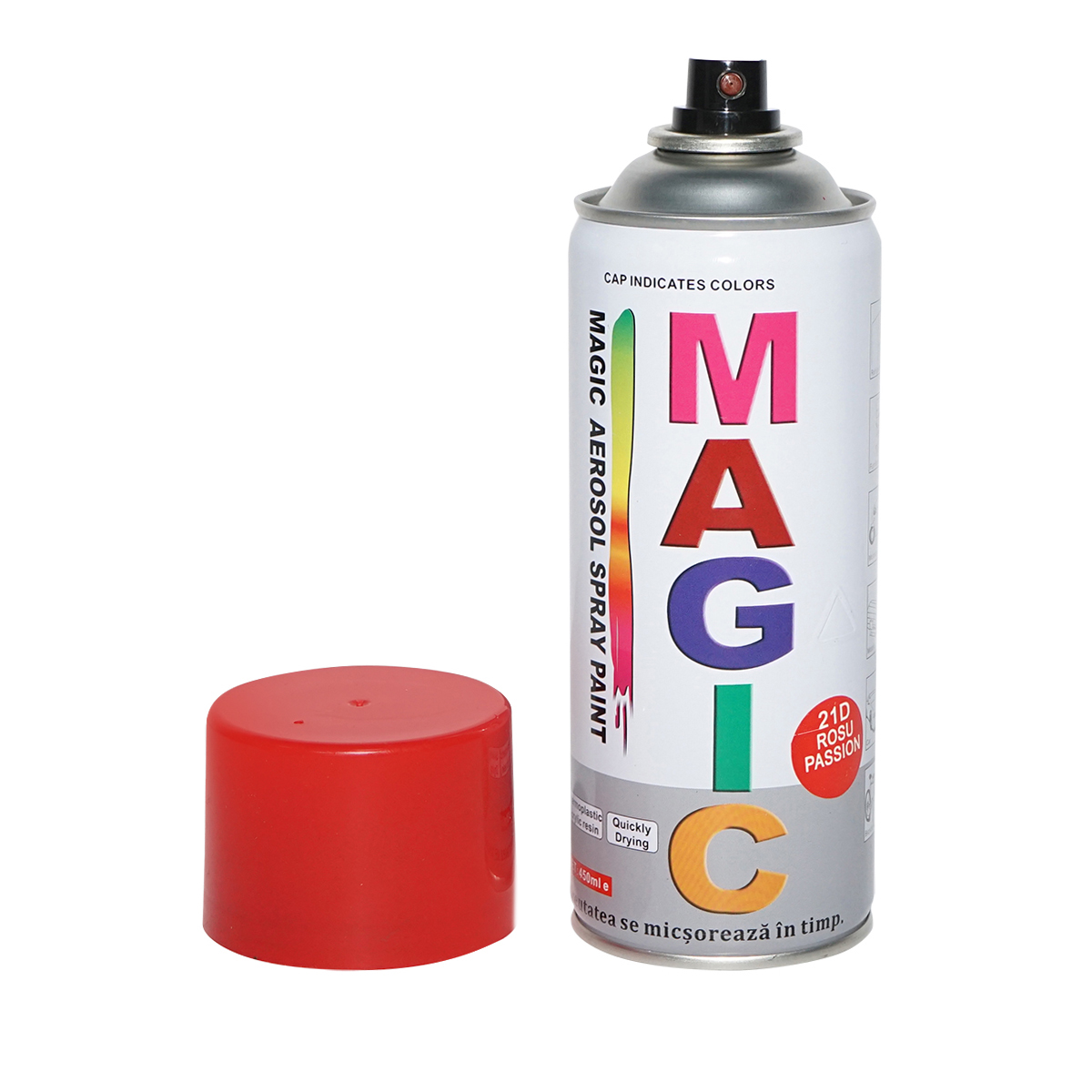 Spray vopsea Magic rosu passion 21D 450 ml  - imagine 3