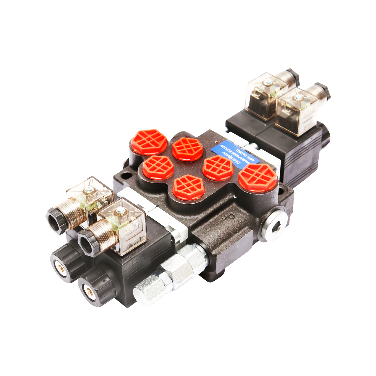 Distribuitor hidraulic P40 electromagnetic cu 2 cai, 12V Breckner Germany - imagine 3