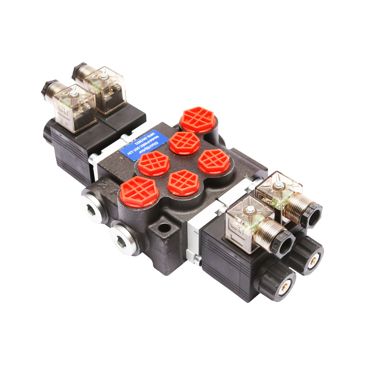 Distribuitor hidraulic P40 electromagnetic cu 2 cai, 12V Breckner Germany - imagine 2