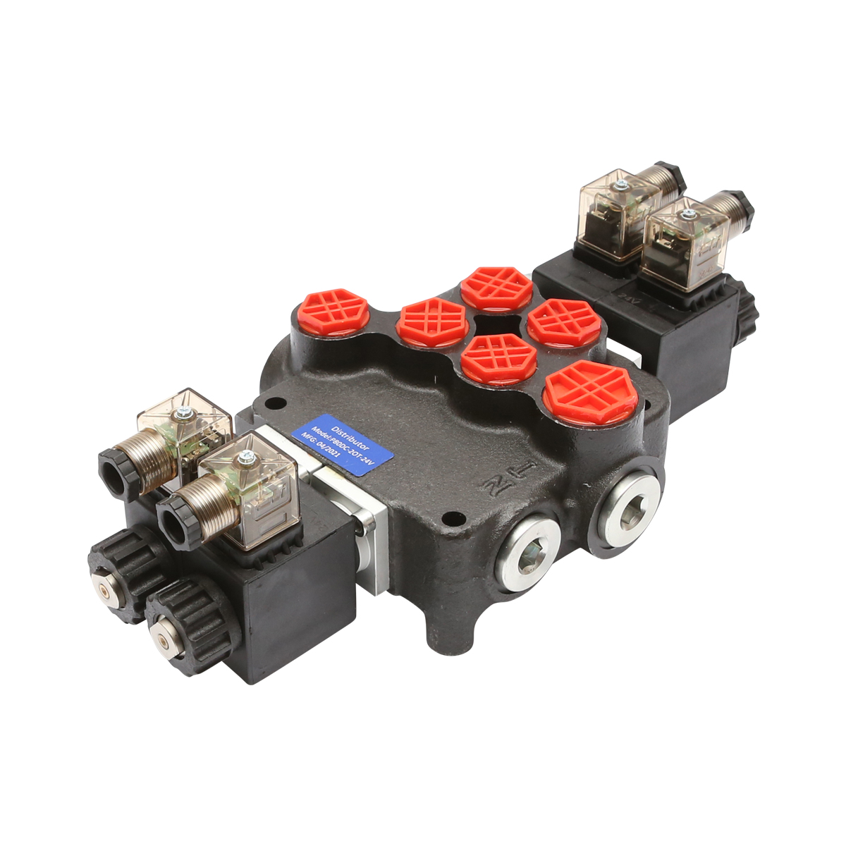 Distribuitor hidraulic P80 electromagnetic cu 2 cai, 24V Breckner Germany - imagine 3