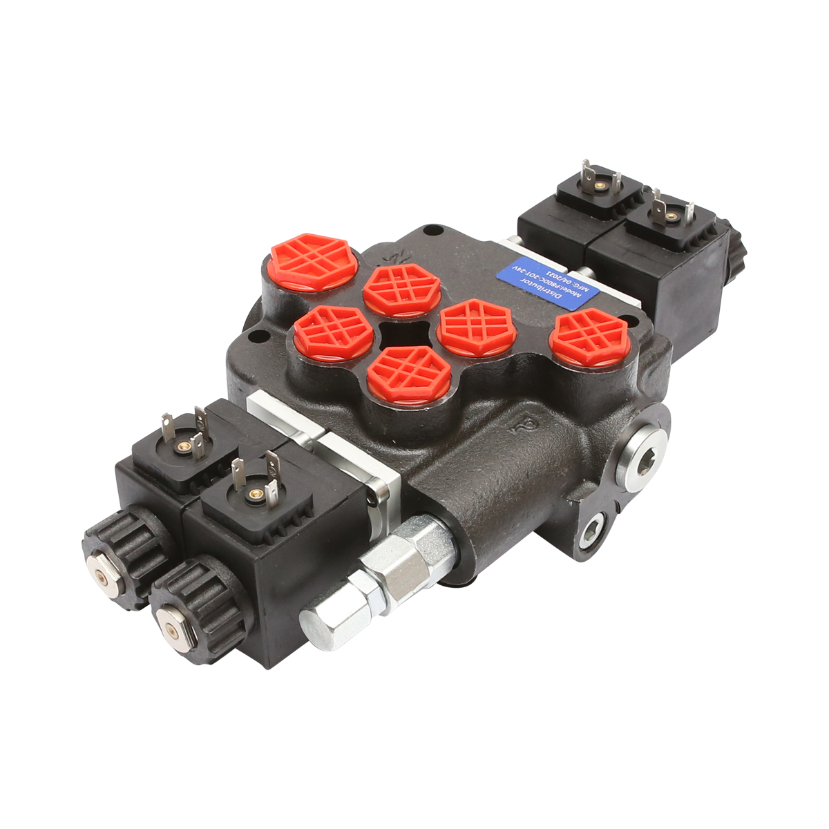 Distribuitor hidraulic P80 electromagnetic cu 2 cai, 24V Breckner Germany - imagine 2