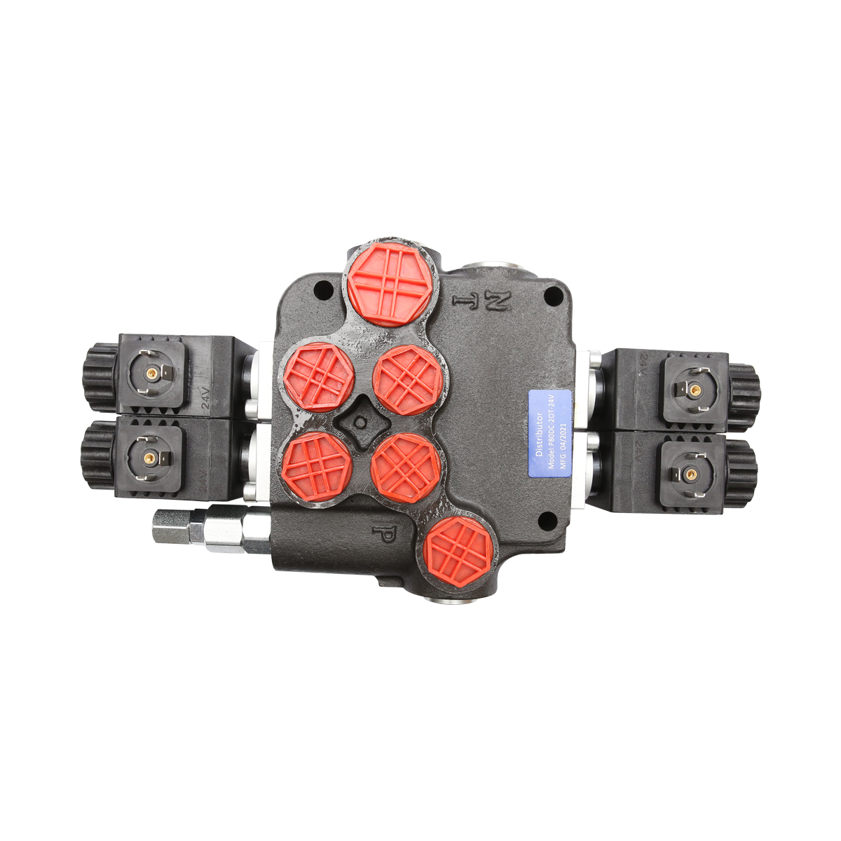 Distribuitor hidraulic P80 electromagnetic cu 2 cai, 24V Breckner Germany