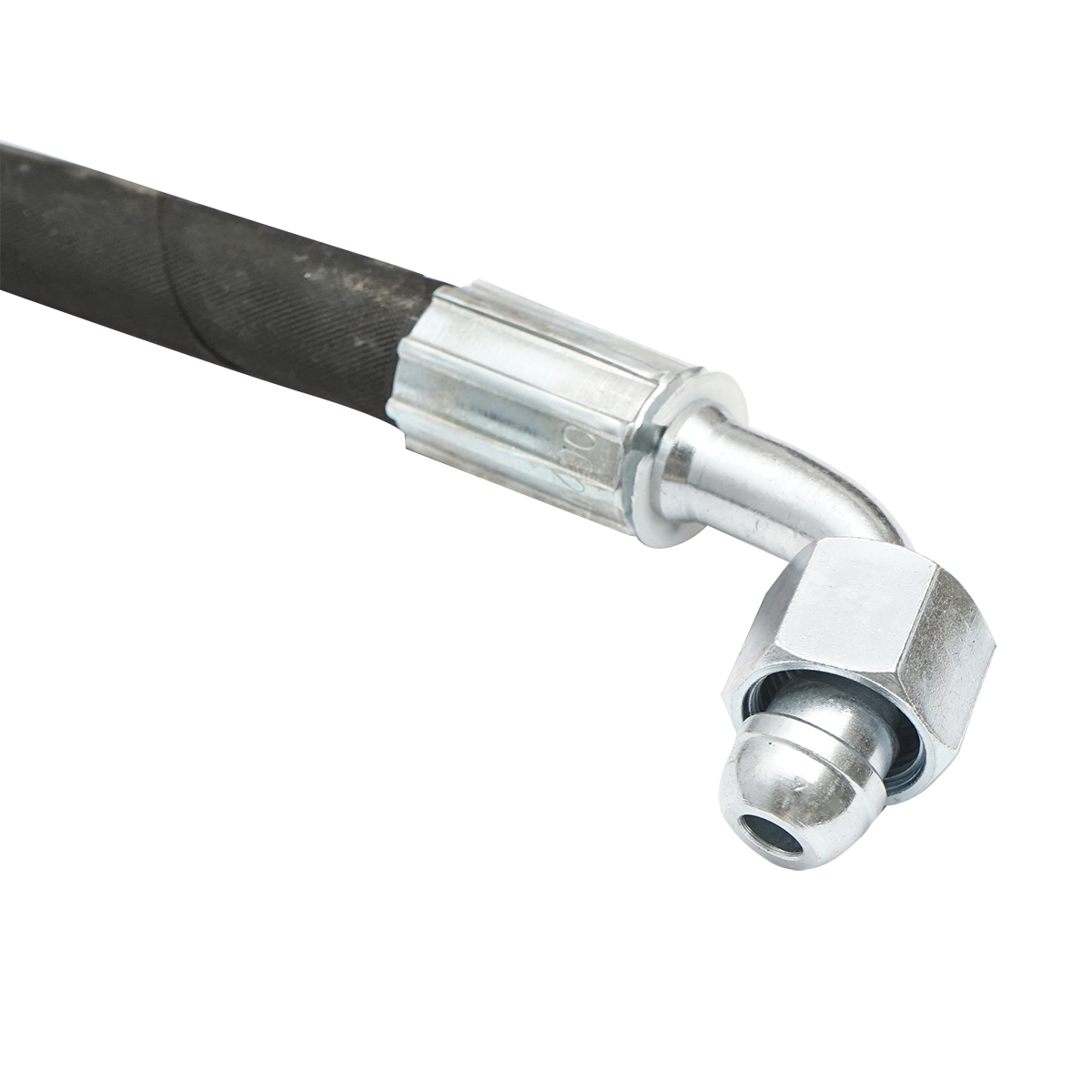 Furtun presiune 3400mm hidraulic 2SN DN10 sertizat cu armaturi 90 grade M20x1,5 si armatura dreapta M20x1,5	 - imagine 3