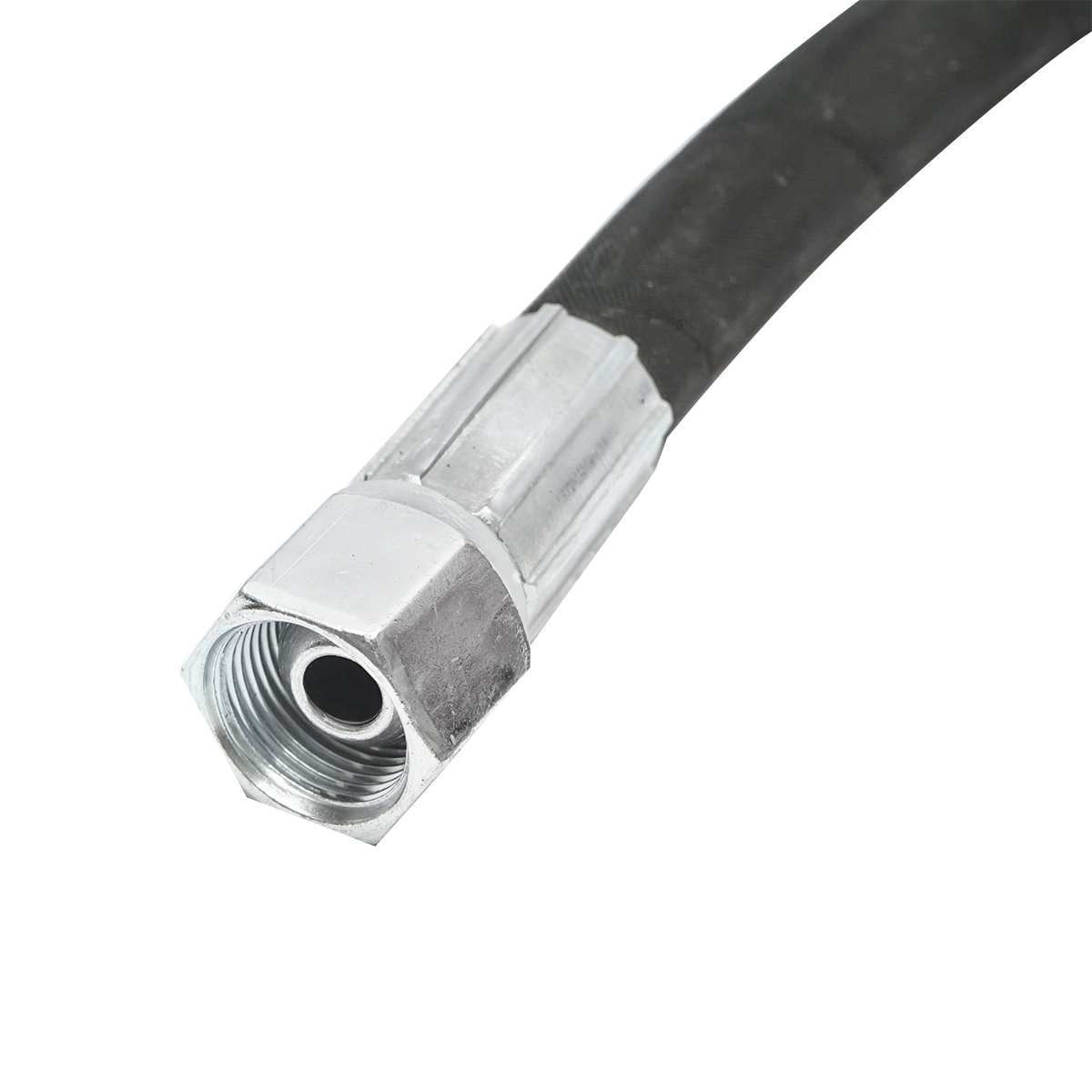 Furtun presiune 3400mm hidraulic 2SN DN10 sertizat cu armaturi 90 grade M20x1,5 si armatura dreapta M20x1,5	 - imagine 2