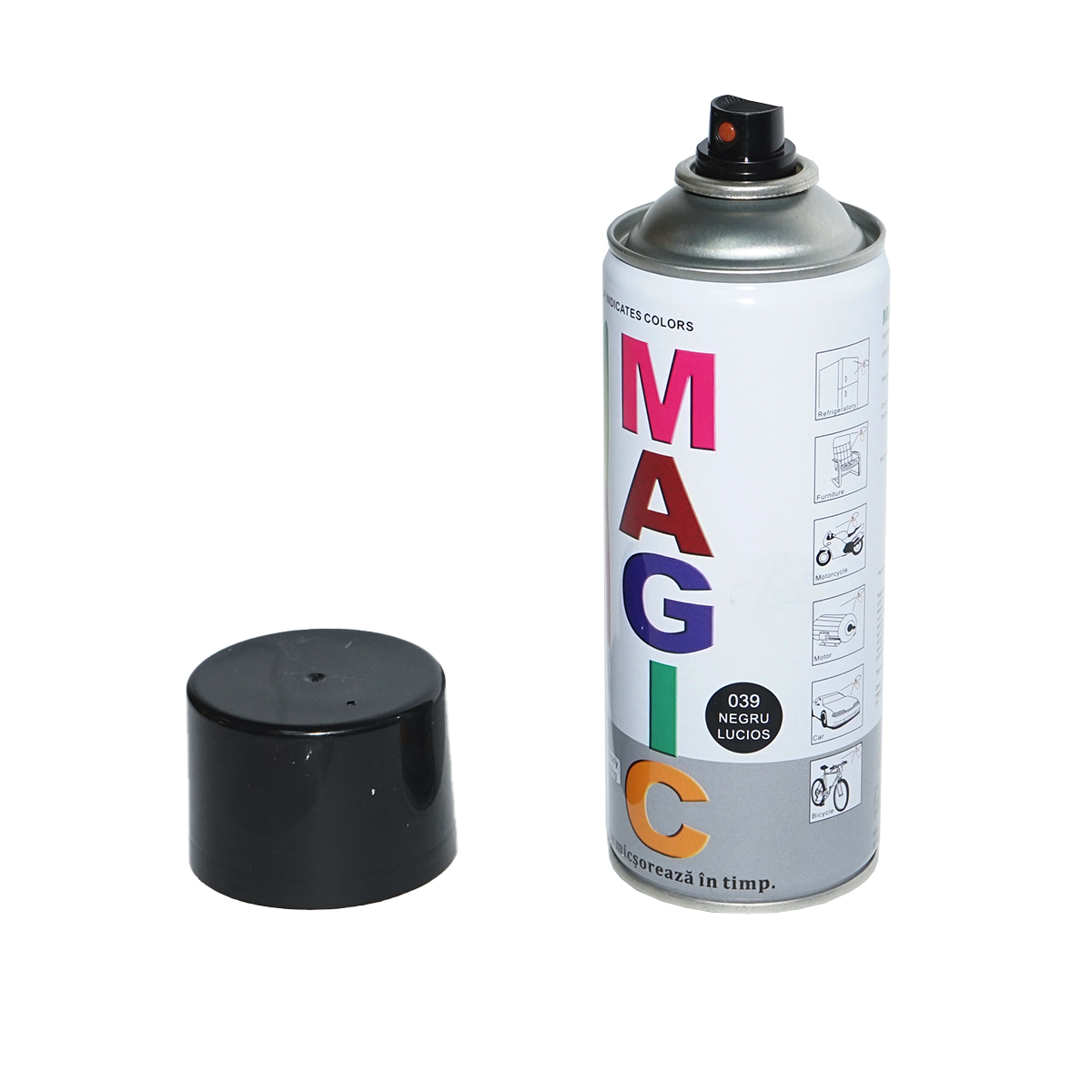 Spray vopsea Magic negru lucios 039 450 ml - imagine 2