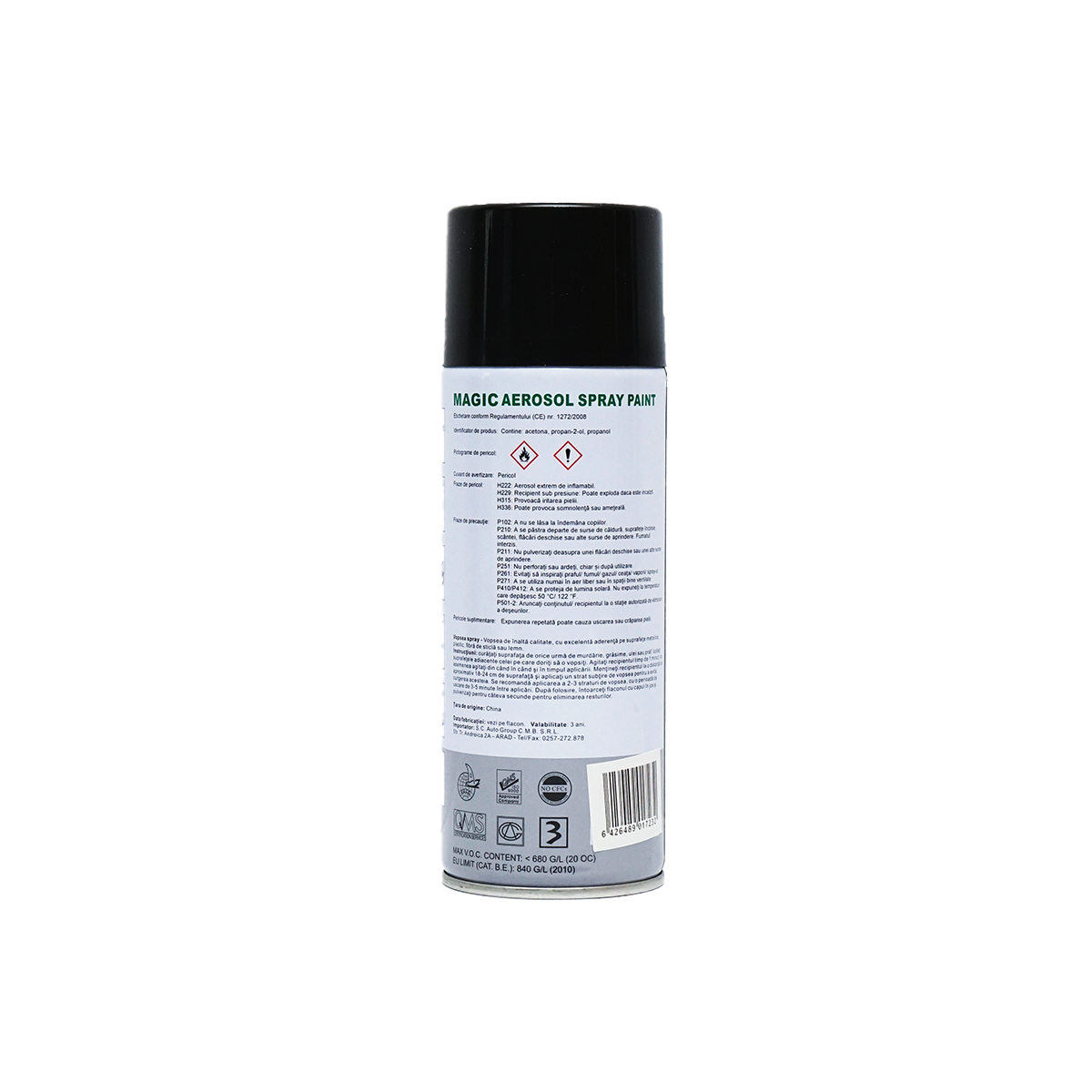 Spray vopsea Magic negru mat 004 450 ml - imagine 3