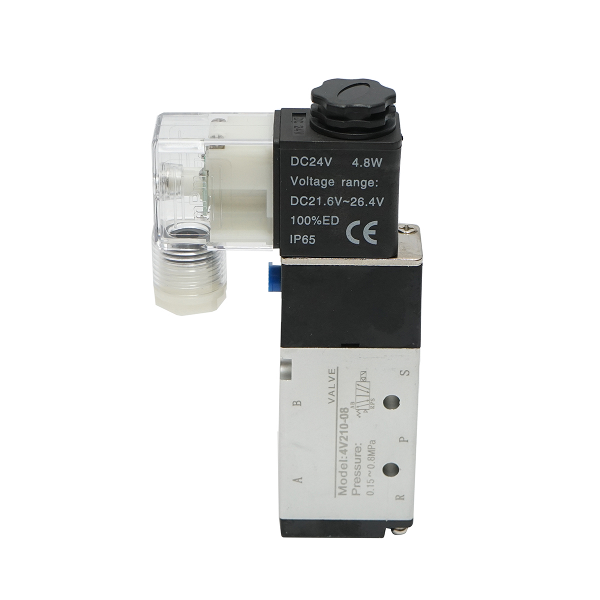 Electrovalva pneumatica 2 circuite 1/4, DC24V/4.8W, presiune max. 0.8MPa IP65