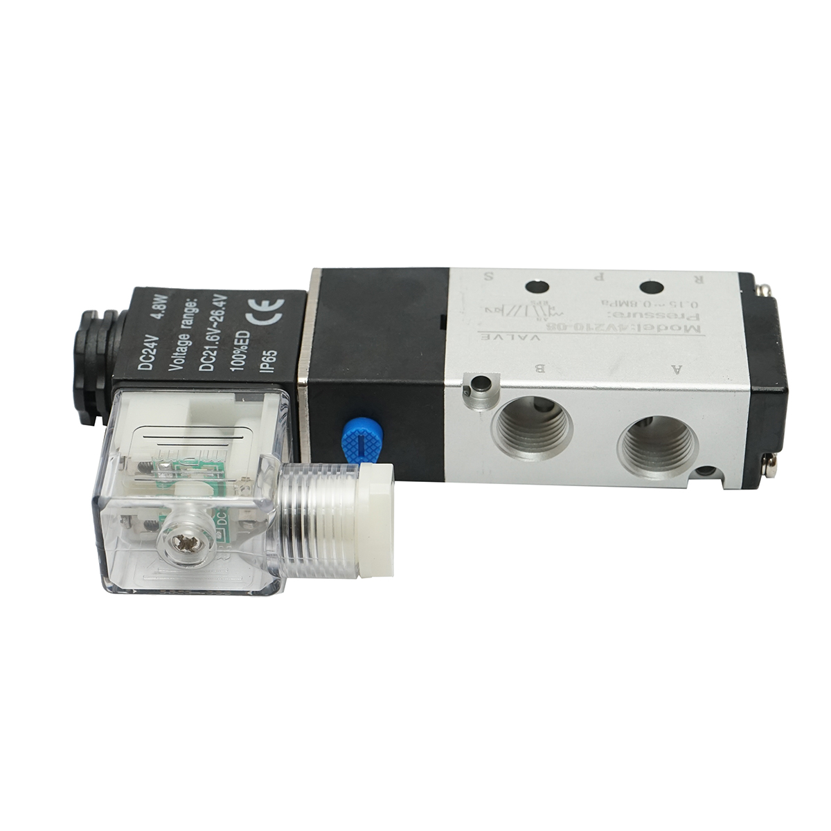 Electrovalva pneumatica 2 circuite 1/4, DC24V/4.8W, presiune max. 0.8MPa IP65 - imagine 3