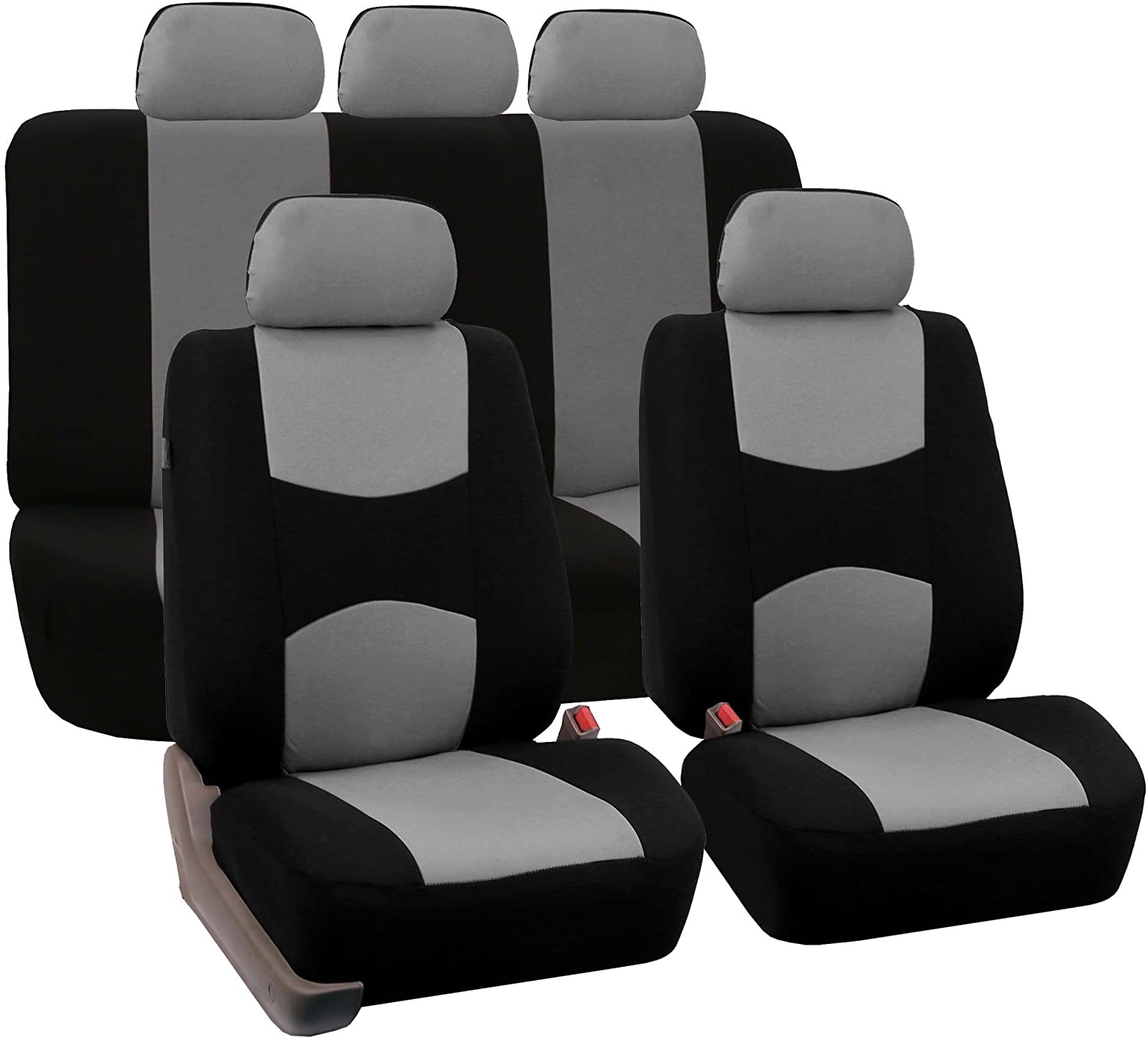 Set huse scaune universale negru si gri - imagine 5