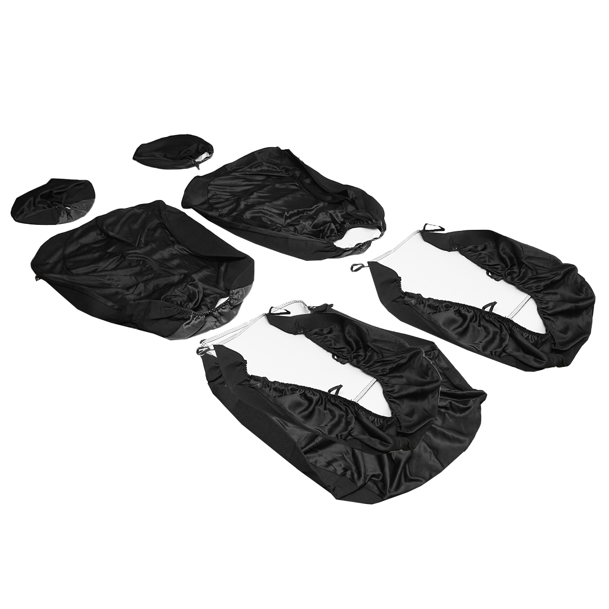 Set huse scaune universale gri negru - imagine 5