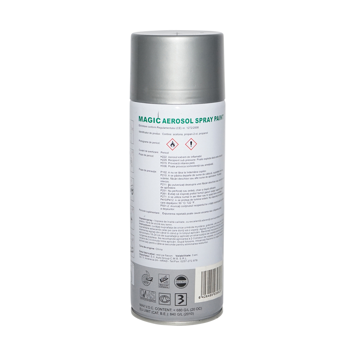 Spray vopsea Magic gri platin 450 ml - imagine 2
